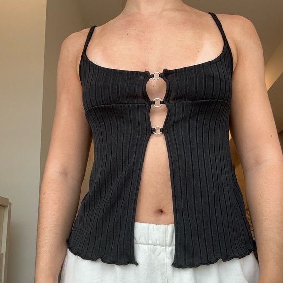 Urban Outfitters Tops - Urban Outfitters Black Ribbed Women Top